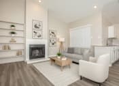 Thumbnail 5 of 41 - Living Room with Fireplace at Homestead Chandler, Chandler