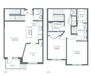 G- Townhome Floor Plan, 1559 Sq. Ft. at Union Berkley, Missouri