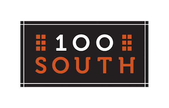 A graphic with the numbers 100 and the word South on it.