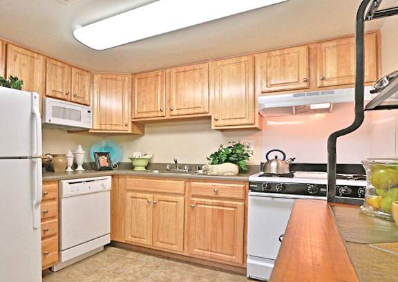 Bright kitchen with plenty of cabinets at Winston Apartments, Baltimore, MD 21239
