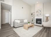 Thumbnail 6 of 41 - Modern Living Room with Fireplace at Homestead Chandler, Chandler, 85225