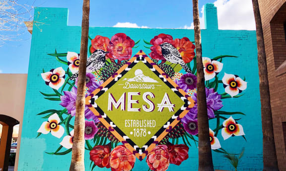 a mural on the side of a building at SECOND AVE COMMONS | BRAND-NEW, Mesa, AZ, 85210