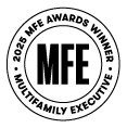 A black and white image of a stamp with the letters MFE in the center.