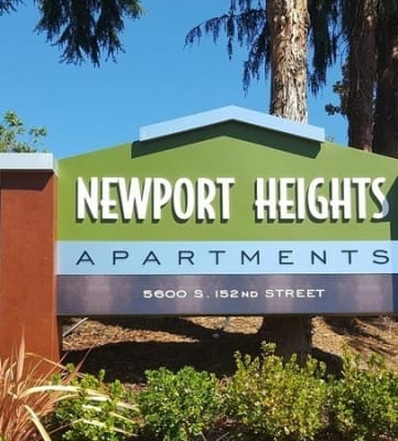 Our Apartments Signage at Newport Heights Apartment in Tukwila Washington