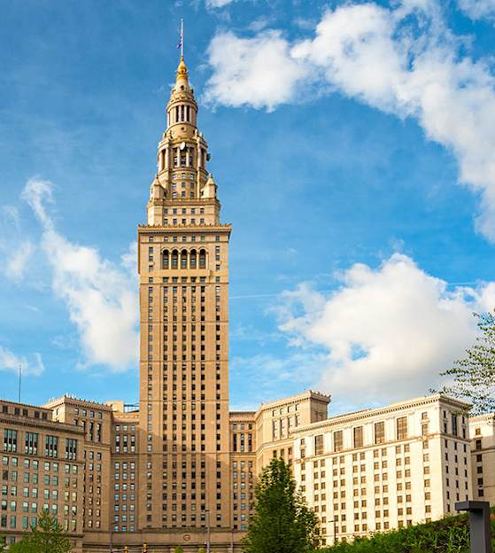 Terminal Tower Exterior at The Terminal Tower Residences Apartments, Cleveland, OH