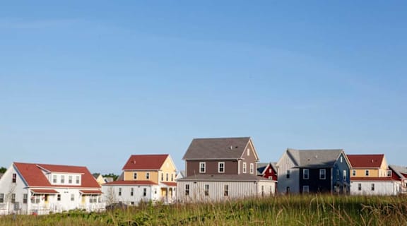 Bright sunny buildings