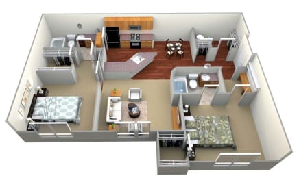B2 Floor plan at Walton Oaks, Augusta, GA