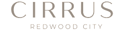 A green sign with the word  at Cirrus Redwood City Apartments, Redwood City, CA, 94061
