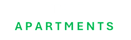 The image displays the words "MEADE APARTMENTS" in green text on a dark background.