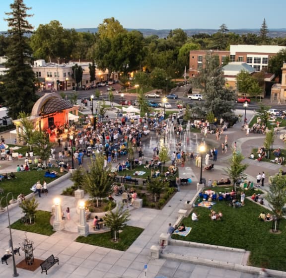 Festival in downtown Chico CA