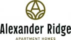 A logo for Alexander Ridge Apartment Homes.
