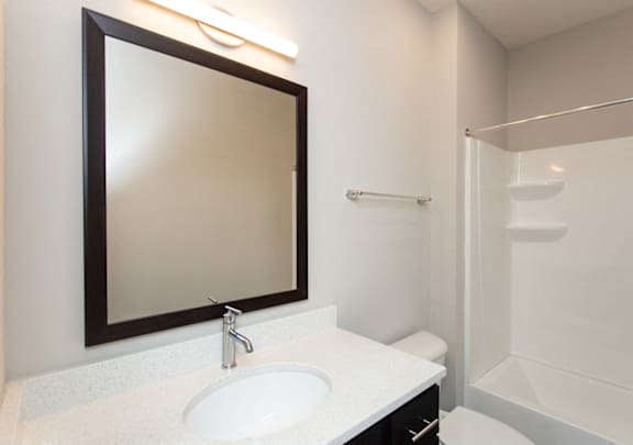 The Ervin Bathroom with Luxurious Finishes  at The Flats on Houk, Delaware, 43015