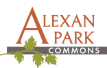 commons logo with the words alexan park commons