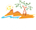 A logo for Gila Springs Apartments featuring a palm tree and a sun.