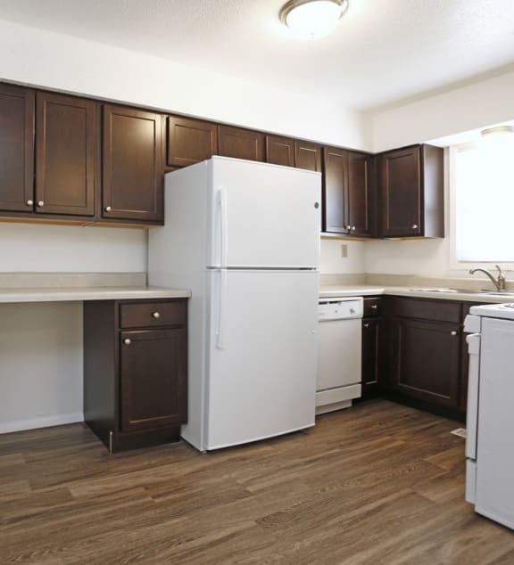 Empty kitchen at Spring Creek Townhomes, Illinois
