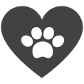 paws on a heart with a paw print