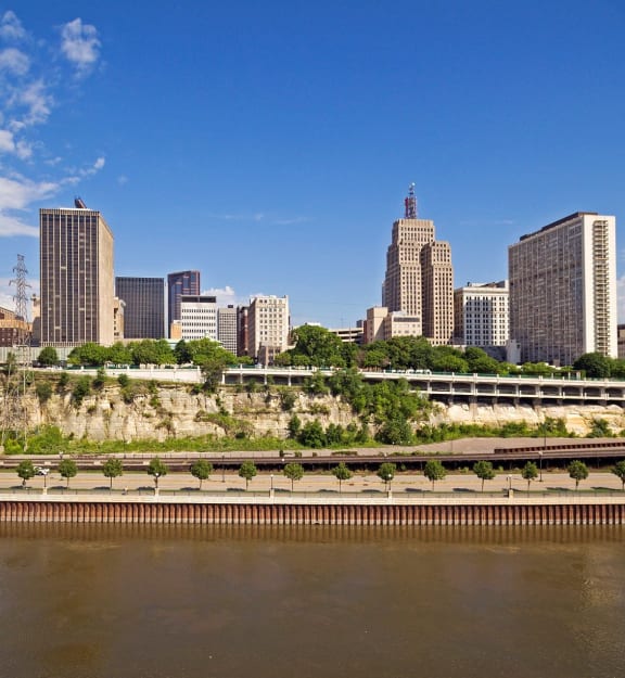 a view of the philadelphia skyline from across the schuylkill river at Villages on McKnight, St. Paul, Minnesota