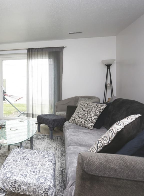Living room at Spring Creek Townhomes, Illinois