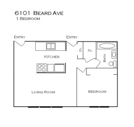 Beard Ave Apartments floorplan, Brooklyn Center, Minnesota