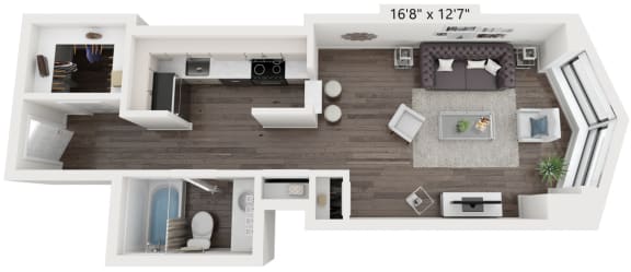 S Floor Plan at North Harbor Tower, Chicago, IL, 60601