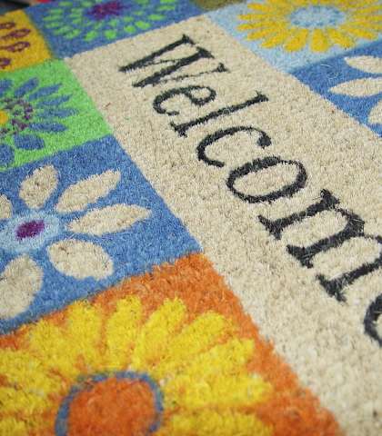 a rug with the words hope and peace on it at Brookwood at Holbrook, New York, 11741