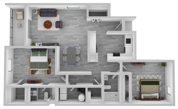 2 bedroom floor plan  the residences at