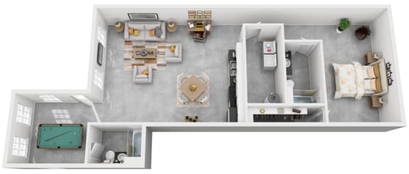 Johnston Floor Plan at Highland Mill Lofts, Charlotte, 28205