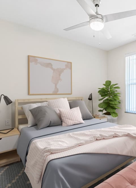 Bedroom at Willow Place 55+ Apartments, McDonough