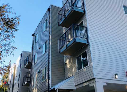 Building Exterior at West Mall Place Apartment Homes, Everett, Washington