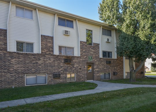 Partial Brick Exteriors on the Timberland at Crestbruck Apartment Buildings