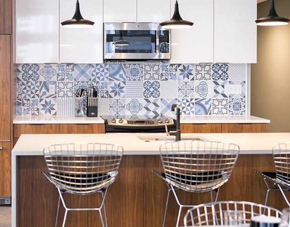 Full kitchen area at Fourteen56, Detroit, MI, 48226