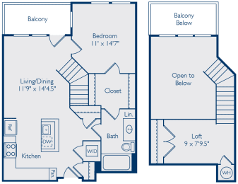 1 bedroom apartments with balcony & loft in alexandria va
