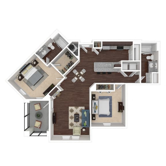 2 bed 2 bath A at Integra 360 Apartments, Winter Springs, Florida