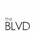 A black and white image with the words "the BLVD" written in black.