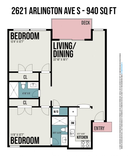 Floor Plan  2 Bed 2 Bath