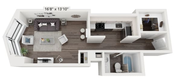 S1 Floor Plan at North Harbor Tower, Chicago, IL