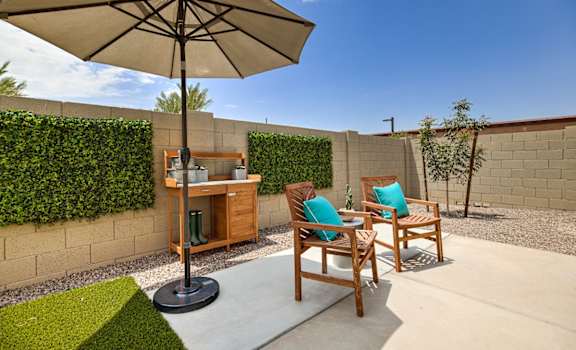 Private Backyard Patio at Pillar Lago, Peoria, Arizona