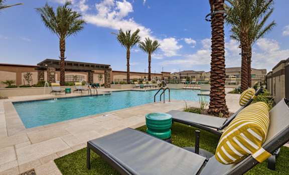 Swimming Pool with Relaxing Lounge Decks at Pillar Lago, Peoria, AZ, 85382