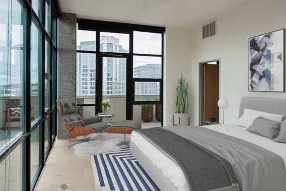 Spacious Bedroom at The Wyatt, Portland, 97209