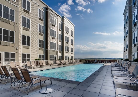 Outdoor Swimming Pool at The Monarch Apartments
