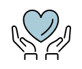 A blue heart is centered on a black background.
