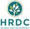 A logo with a tree and the letters HRDC.