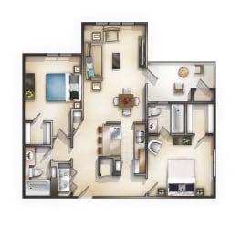 Two bed two bath at Mandalay on 4th Condominiums, St. Petersburg, FL, 33716