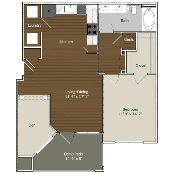 Our A3 floor plan Our A3 floor plan at Apartments @ Eleven240, North Carolina, 28216