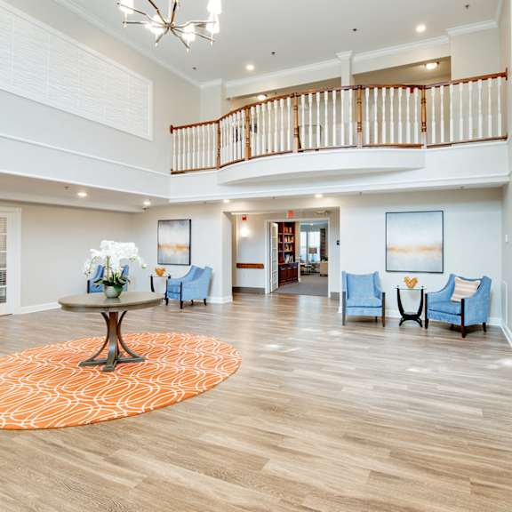 Lobby area with brand new renovations
