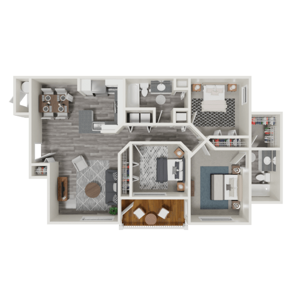 Jasmine 3D Floor plan at Paradise Island, Jacksonville