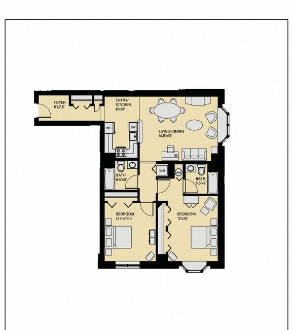 Floor plan at Marion Square, Brookline, 02446
