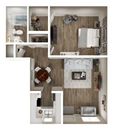 a 1 bedroom floor plan | the ridge at san diego