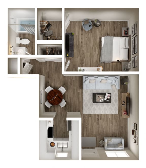 a 1 bedroom floor plan | the ridge at san diego