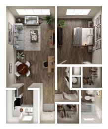 a 1 bedroom floor plan | the ridge at san diego
